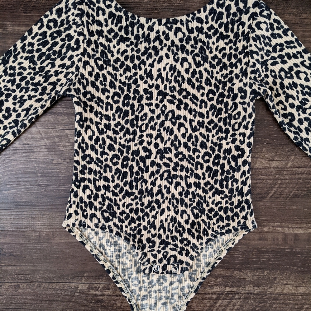 Zara Leopard Cheetah Bodysuit